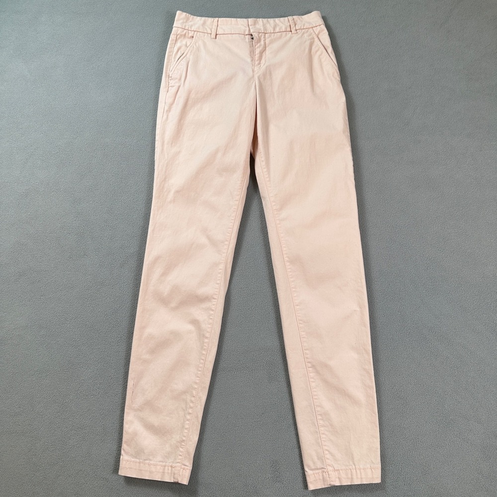 H&M LOGG Chino Pants Women 4 Pink Label of Graded Goods Trousers Mid Ris L.O.G.G
